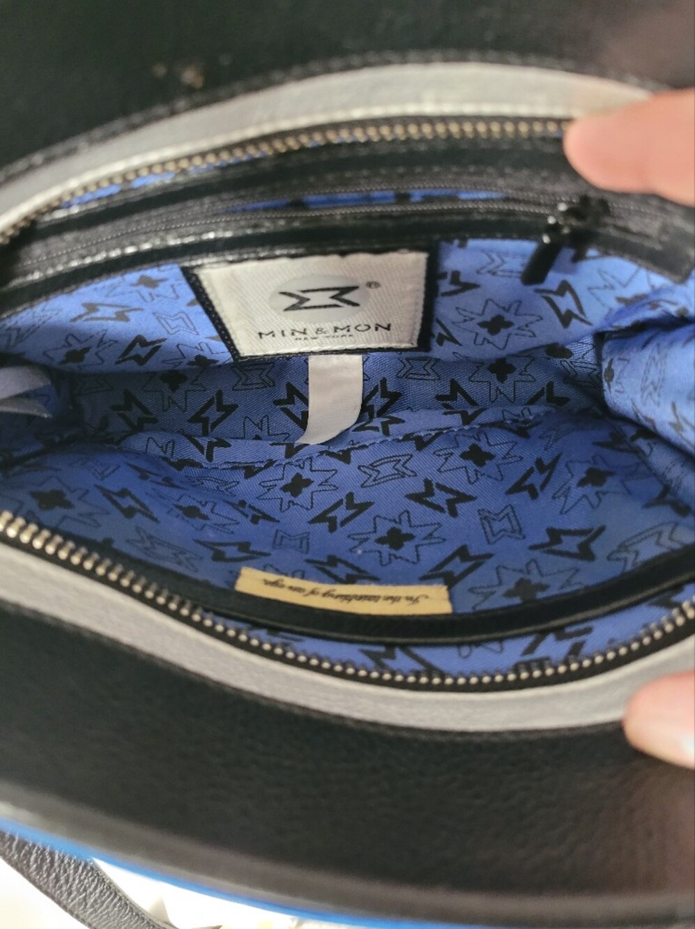 Min & Mon Small Vali Crossbody In All Over Eyes Print And Calfhair - Picture 8 of 9